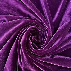 73 Colors Princess Polyester Spandex Stretch Velvet Fabric by the Yard