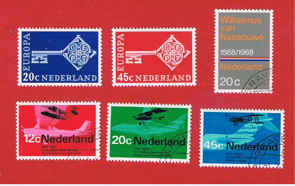 Netherlands #452-457   VF used   2 sets  +  single  Free S/H - Image 1 of 1