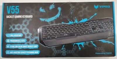 Tastiera gaming retroilluminata multicolor 128 tasti Rapoo VPRO V55 - Immagine 1 di 3