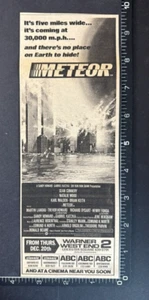 METEOR - MOVIE ADVERT 1979 4X9' Music Press Advert F1-3 - Imagen 1 de 1