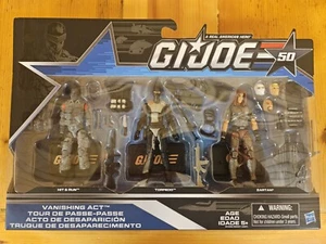 GI JOE 50th VANISHING ACT Hit & Run/Torpedo/Zartan NIP! Hasbro - Picture 1 of 2