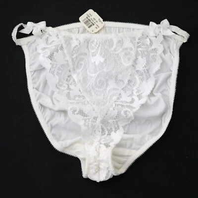 NUEVO Victoria's Secret De Colección Segunda Piel Satén Encaje Tanga Bikini Panty GRANDE Foto 1 de 4