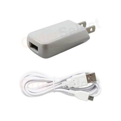 Wall Charger+USB Cable Cord 6FT Micro for LG Phoenix G2 G3 G4 K4 K7 K8 K10 V10 - Image 1 of 4
