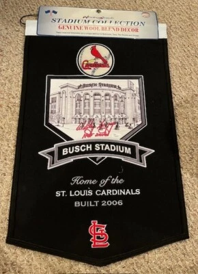 WHITEY HERZOG AUTOGRAPHED SIGNED BUSCH STADIUM STADIUM BANNER HOF insc. JSA COA - Image 1 of 4