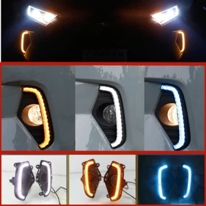 For Toyota RAV4 2019 2020 DRL Daytime Running Light LED Fog Lamp w/ Turn Signal - Imagen 1 de 9