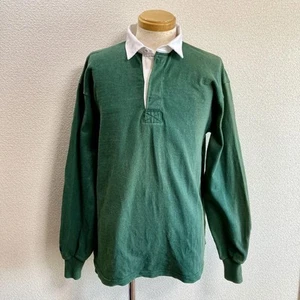 Camisa de Rugby Bárbara Vintage Algodón Pesado L Verde Desvanecido Hecha en Canadá Usada - Imagen 1 de 12