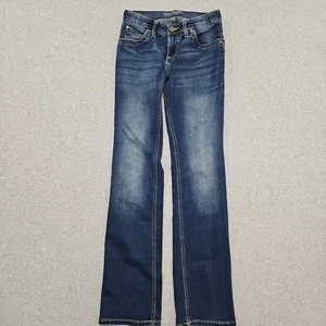 Wrangler Jeans Womens Q Baby Ultimate Riding Jean Med Rinse Sz 0x36 Actual 26x33 - Picture 1 of 12