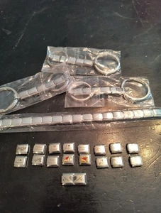 UBERRY Set bestehend aus 17 lasergeätzten italienischen Charms, 1 Armband, 3 Schlüsselanhänger Glied 9 mm - Bild 1 von 10