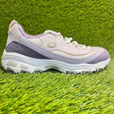 Skechers D'Lites Womens Size 7.5 Pink Purple Athletic Running Shoes Sneakers - Image 1 of 4