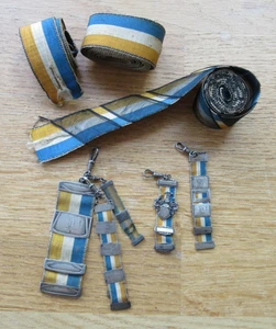 Nachlass Studentika / Coleur Bänder und Bierzipfel orange - weiß - blau - Bild 1 von 16
