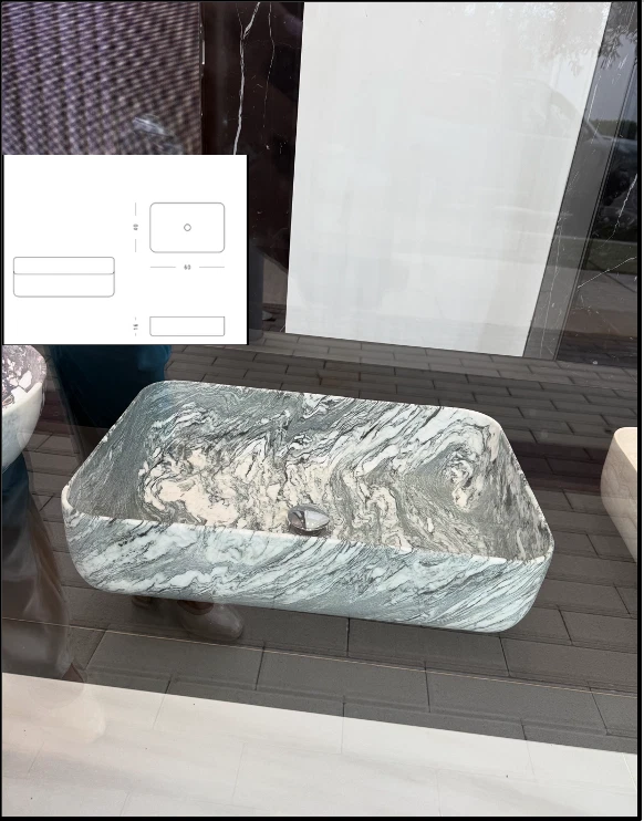 fregadero recipiente mármol Foto 1 de 1