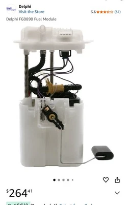 FG0890 Delphi Electric Fuel Pump Gas for VW Dodge Grand Caravan Town & Country - Image 1 of 4