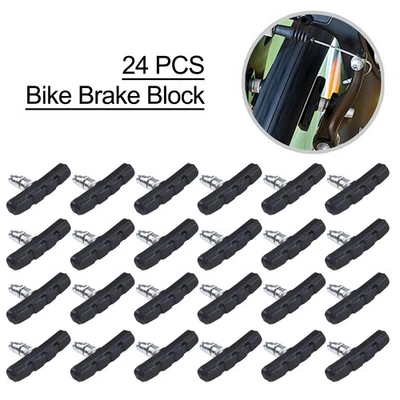 12pairs 24pieces Brake Shoes For V-brake  Symmetrical 70 Mm Bicycle Brake Pads - Image 1 of 4