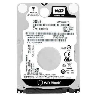 WD Hard Drive 500GB WD5000LPLX 32MB Cache 7200RPM SATA III 2.5" - Image 1 of 4