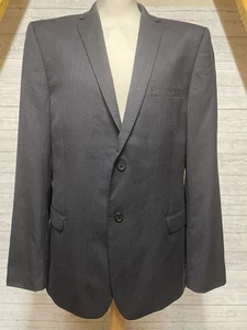 Traje Chaqueta Ted Baker Endurance Diseñador Azul Mezcla Lana Talla 42L Rayas - Imagen 1 de 9