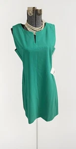 NEW Eliza J Dress Size 12 Green Sheath Business Pockets Lord & Taylor NEW $128 - Picture 1 of 24