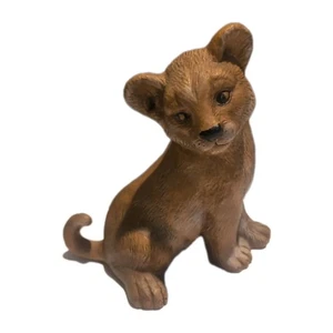 VINTAGE HOBBY MOLD CERAMIC LION CUB STATUE FIGURINE 7" - Picture 1 of 6