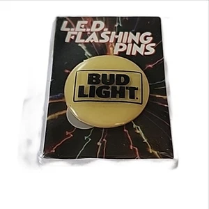 Bud Light LED Flashing Pin Vintage Beer Pinback - Picture 1 of 4