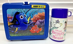 DISNEY BEAUTY & THE BEAST ALADDIN THERMOS FINDING DORY LUNCH BOX PIXAR (P) - Foto 1 di 9