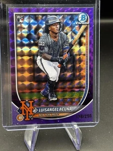 Bowman Chrome Luisangel Acuna RC #32 2025 refractor geométrico púrpura 158/250 - Imagen 1 de 2