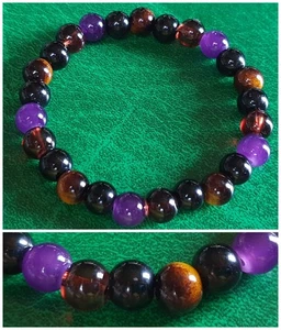 Bracciale PIETRE DURE❗️preziose MIX 8 mm NATURALI❗uomo donna CRISTALLOTERAPIA❗ - Foto 1 di 5