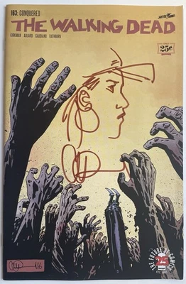 The Walking Dead #163 (2017) w/ROSITA Remarque by Charlie Adlard - Image 1 of 2