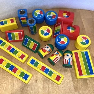 Vintage 80er Jahre Hilco bunte magnetische Bausteine 20 Stück sortiert - Bild 1 von 4