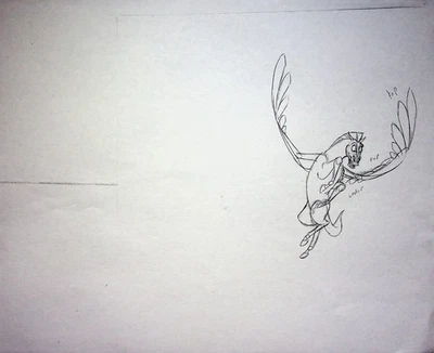 Disney's HERCULES 1996 Production Studio Copy PEGASUS Model Sheet Page #GB - Image 1 of 2