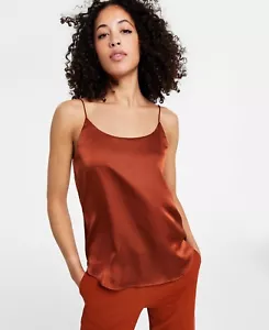 Bar III Women's Scoop-Neck Camisole Dark Clay Sz-L - Picture 1 of 3