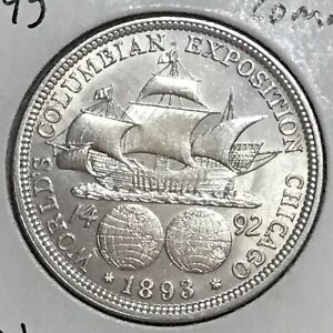 U.S. Columbian Commemorative Half Silver CH BU 1893