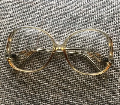 Gafas recetadas vintage SL de gran tamaño con marco de plástico champán Foto 1 de 4