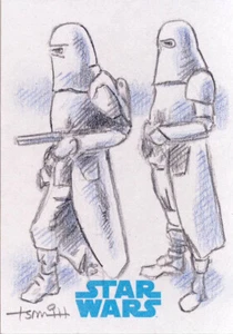 2015 Star Wars Viaggio nel Risveglio della Forza Carta Schizzo Smith Snowtroopers - Foto 1 di 1