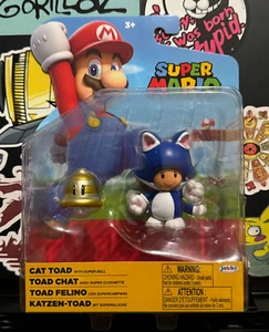 Jakks Pacific: Super Mario - Cat Toad w/Super Bell 4" - Picture 1 of 2