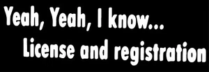 License Registration Die Cut Fast Car Decal Funny Sticker Vinyl Window Bumper - Bild 1 von 25