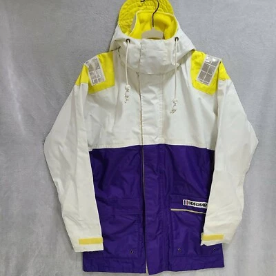 Seagear Mens's Small Waterproof Watersports Hooded Zip White Purple Jacket - Image 1 of 4