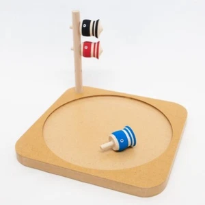 Wood toy /Made In Japan/Set of 3 top dolls and carp streamers [carp streamers] - Picture 1 of 11