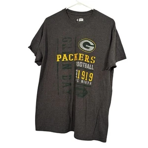 Green Bay Packers 1919 NFL Team Apparel Mens T-Shirt Size L Gray Short Sleeve - Picture 1 of 9
