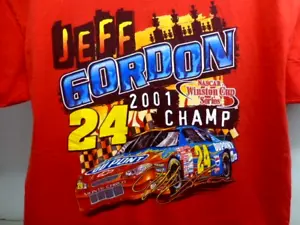 VINTAGE NASCAR Jeff Gordon 2001 Champ Blaze to Glory 2 Sided T-Shirt SZ LG sehr guter Zustand - Bild 1 von 5