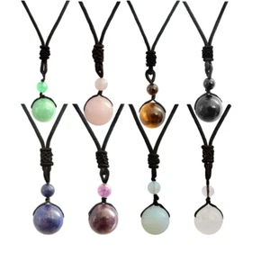 Healing Crystals Necklace Natural Amethyst Lucky Blessing Protection Adjustable - Bild 1 von 41