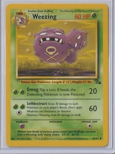 Pokémon 1999 Fósil Inglés WEEZING 45/62 Como Nuevo Nunca Jugado Raro - Imagen 1 de 1