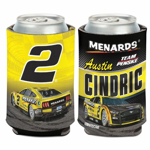 Austin Cindric 2022 Wincraft #2 Menard's 12oz Can Coolie(1) FREE SHIP Cover
