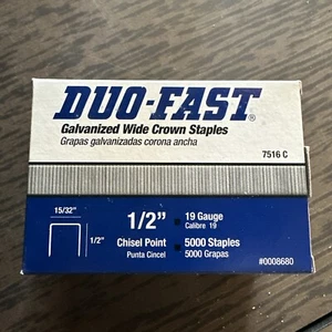 Duo-Fast Heftklammern 7516 C 1/2" Meißelspitze 19 Sprache Box mit 5.000 - Bild 1 von 3