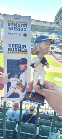 2022 MILWAUKEE BREWERS CORBIN BURNES "NL CY YOUNG '21" BOBBLEHEAD SGA ~ Cover