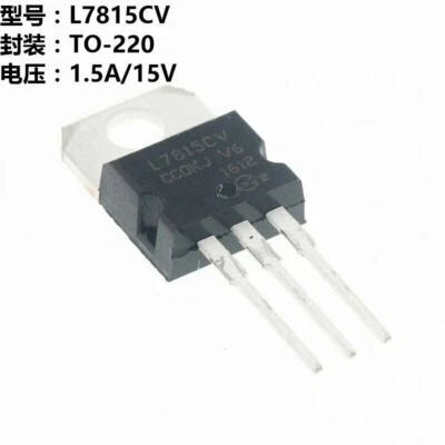 10PCS L7815CV L7815  IC REG LDO 15V 1.5A TO-220 NEW GOOD QUALITY - Image 1 of 3