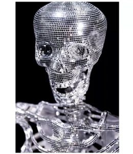 Halloween Queen Disco Shelley Hanging Poseable Reflecting Mirror Party Skeleton - Picture 1 of 7