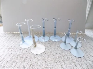 Group of 9 Metal Doll Stands 6 are 10-14 inches and 3 are 4 -6 inches - Picture 1 of 6