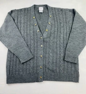 Bobbie Brooks Button Down Sweater Women’s Large L 12/14 Horse Buttons - Picture 1 of 12