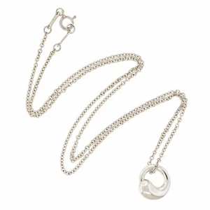 Collar de cadena colgante círculo eterno de plata esterlina Tiffany Co Peretti - Imagen 1 de 4