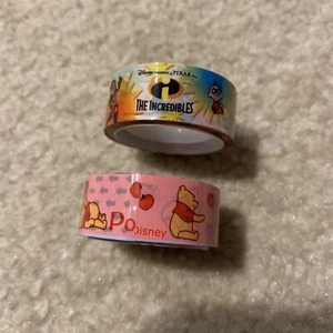 Disney Lot of 2 Scrapbook Tape Stickers Winnie the Pooh The Incredibles - Picture 1 of 9