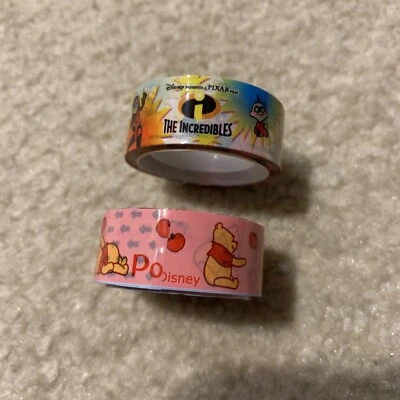 Disney Lot of 2 Scrapbook Tape Stickers Winnie the Pooh The Incredibles - Image 1 of 4